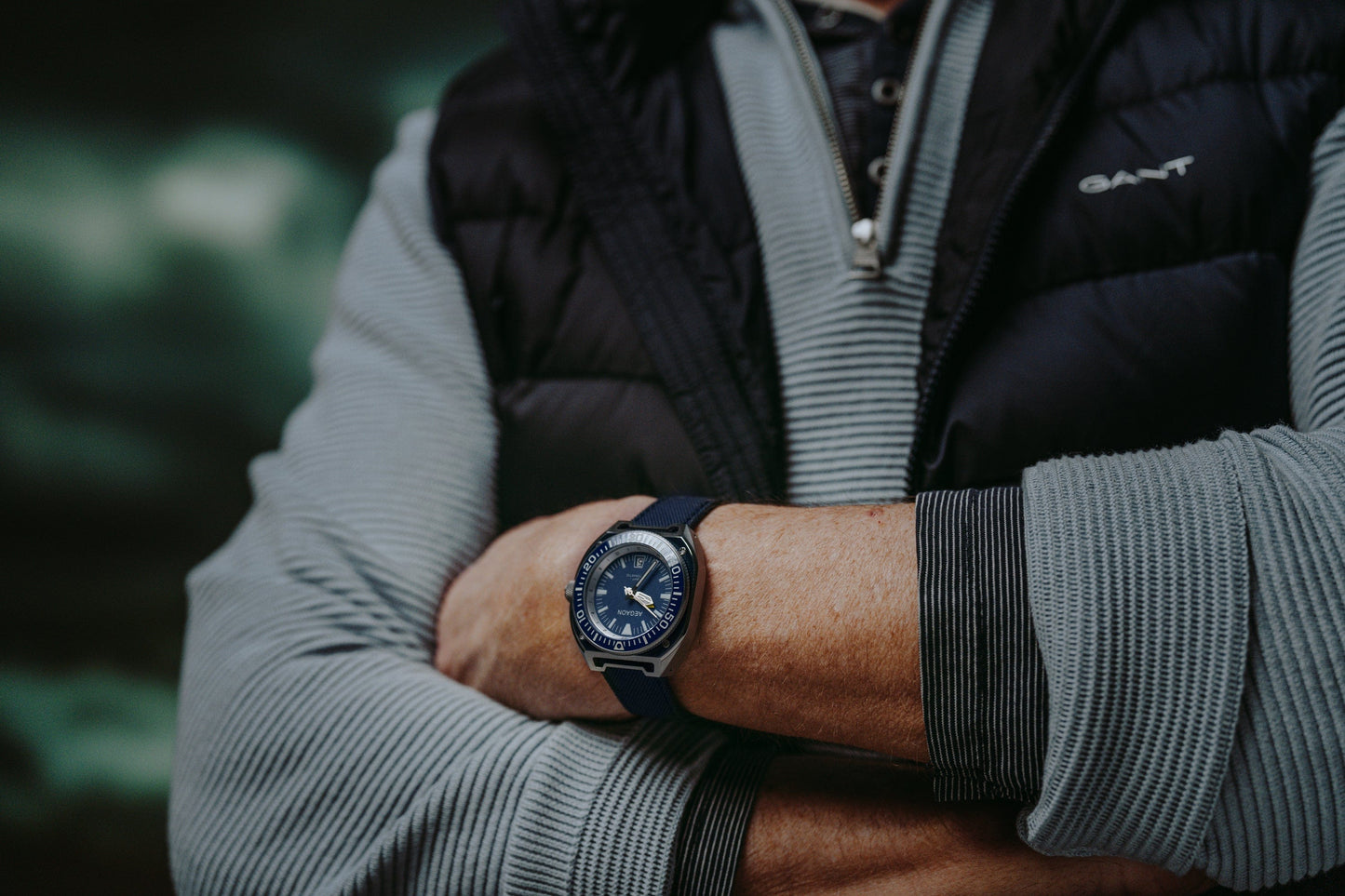 "TEMPTATION III" GMT Automatic Dive Watch (Blue)