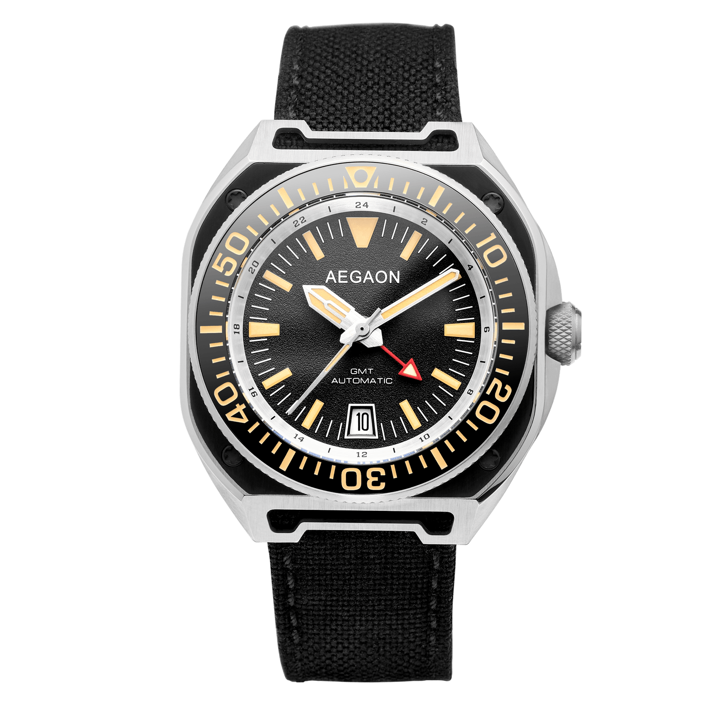 "TEMPTATION III" GMT Automatic Dive Watch (Black)