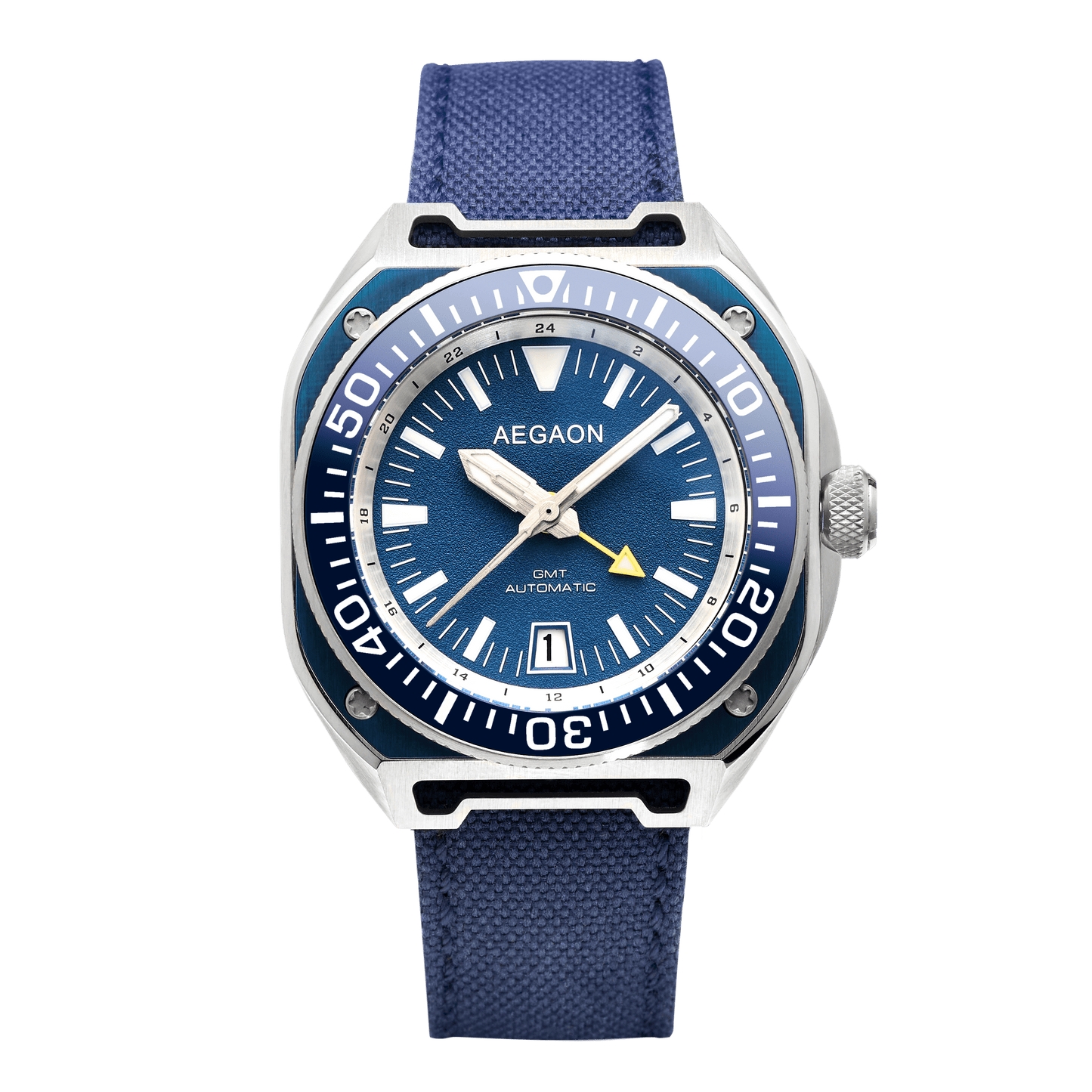 "TEMPTATION III" GMT Automatic Dive Watch (Blue)