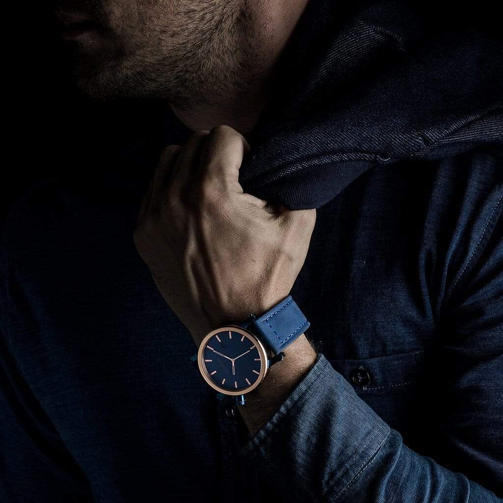 AEGAON, Tabula Rasa, blue mens watch.